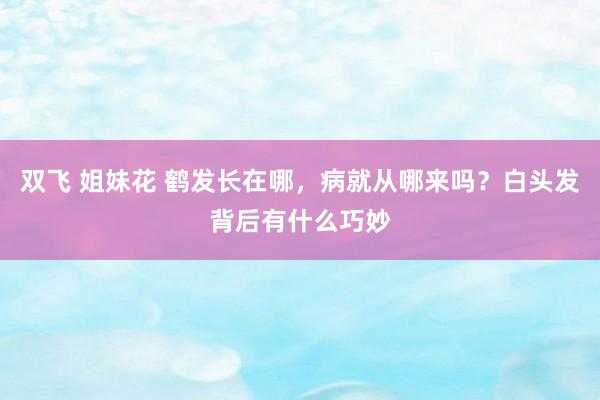 双飞 姐妹花 鹤发长在哪，病就从哪来吗？白头发背后有什么巧妙